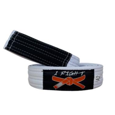Imagem de Faixa Kimono Artes Marciais Judô Jiu-Jitsu Ponta Preta-1 Fit, A3, Bran