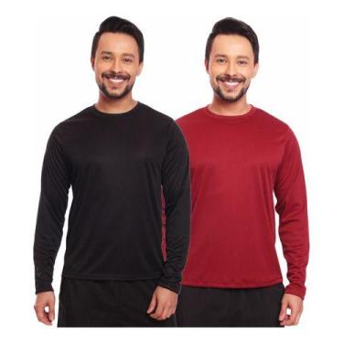 Imagem de Kit 2 Camisas Térmica Proteção Solar Frio E Calor Envio Já - MC Digita