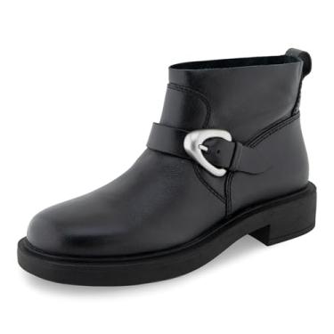 Imagem de Aerosoles Bota de cano curto feminina Gill, Couro preto polido, 37