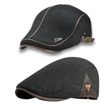 Imagem de Kit Boinas Italianas Masculinas De Lã Macia E Confortável - Loja Mm