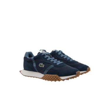 Imagem de Lacoste Tênis masculino L-Spin Evo, Azul marinho e chiclete, 41