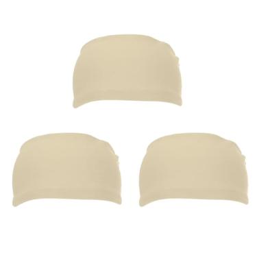 Imagem de PATIKIL Bandanas esportivas masculinas 17,78 cm x 10,16 cm, 3 faixas de suor para corrida, absorção de suor, para mulheres, treino, basquete, ioga, academia, cáqui