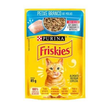 Imagem de Purina Friskies Sache Gatos Peixe Branco ao Molho 85g