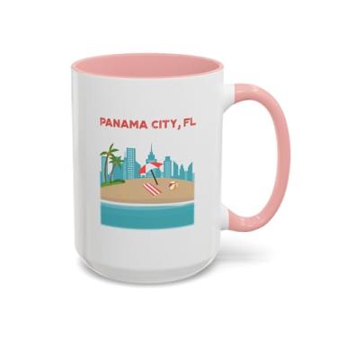 Imagem de Caneca de café Panama City Beach - Vibrações divertidas de praia, presente para amantes da costa, decoração de verão, lembrança de viagem, amantes de café