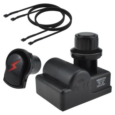 Imagem de Aifeier ET Kit de ignição de grelha de 4 tomadas, substituição de gerador de ignição por botão de pressão e 2 cabos de conexão (sem baterias) para Char Broil G511-0055-W1 e outros modelos (pacote com
