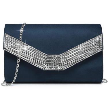 Imagem de Bolsa de noite feminina Dasein Formal Party Clutch Wedding Navy