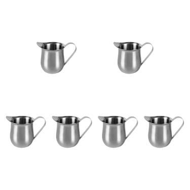 Imagem de Fenteer 6pcs Creamer Dispenser Milk Creamer jarro de jarro com pinger arremessador cremoso Creme jarro Creme para molhos Creme Home, 150ml