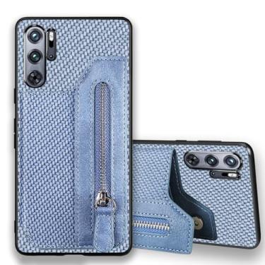 Imagem de Tuxiwei Capa para Nubia RedMagic 9 Pro+ Plus 17.3 cm, ZTE Red Magic 9Pro Capa Carteira PU Learher Padrão de Fibra de Carbono | Capa Traseira com Slots de Cartão de Crédito | Suporte para Carro |