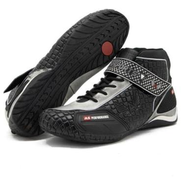 Imagem de Sapatilha Kart Profissional Couro Legitimo Atron Shoes Race, Branco al