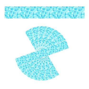Imagem de Kit 18 Adesivos Piscina Vinílico Fundo Água Clara 100x10cm - Resitank
