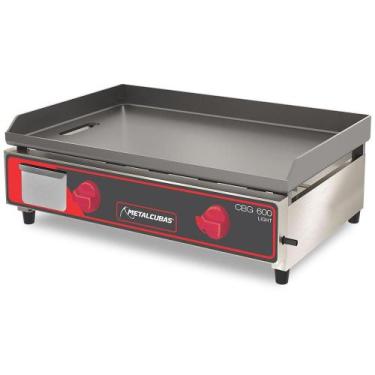 Imagem de Chapa bifeteira a gás light metalcubas 60 cm com prensa cbg600lpp