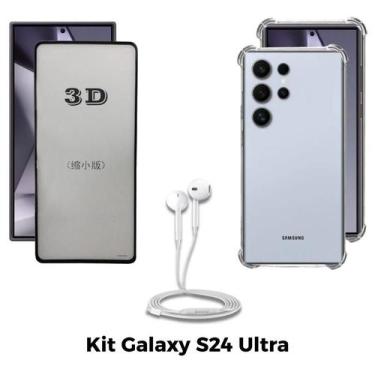Imagem de Capa Transparente + Película 3D de Vidro + Fone de Ouvido para Samsung