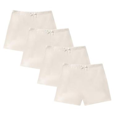Imagem de Calcinha de renda feminina, 4 peças, meia-calça para meninas, gravata borboleta, sem costura, térmica, reta, sem fio, lisa, 2025, moderna, U-186 Branco menino menina, 13 Anos