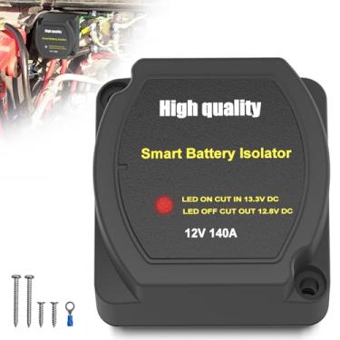 Imagem de UCkasayfy Isolador de bateria dupla 12 V 140 Amp, relé sensível à tensão VSR, compatível com veículos marinhos, caminhão, caravana, iate off-road