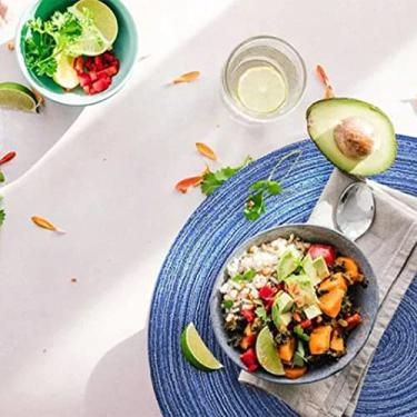 Imagem de Conjunto de Jogo Americano Redondo Resistente Ao Calor de Fio de Algodão Estilo Nórdico - 4 Peças, 36x36cm, Protetor de Mesa Tecido para Cozinha, Sala de Jantar e Decoração de