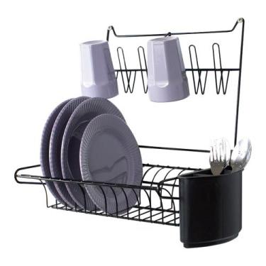 Imagem de Escorredor De Louça Dobrável De Parede Pratos Copos Talheres - Fiver