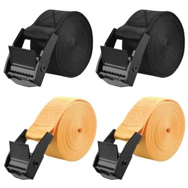 Imagem de TRIWONDER Cinch Tiras de amarrar fivela de came correia de amarração de nylon pequena catraca cintos resistentes para embalagem bateria de carga bicicleta carro rack de teto caiaque caminhão