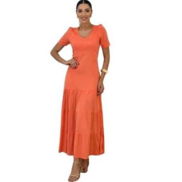 Imagem de Vestido Raio de Luz Babados Manguinha Viscose-Feminino