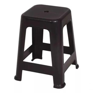 Imagem de Banqueta Plástica Bela Vista Suporta Até 120kg - Mor Cor Preto