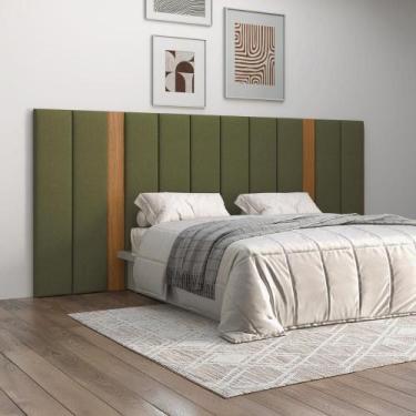 Imagem de Cabeceira Casal Estofada para Cama 2,75m Dalla Costa MDF - Dalla Costa
