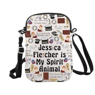 Imagem de WCGXKO Murder Mystery Lover Gift Jessica Fletcher Is My Spirit Animal Bolsa tiracolo True Crime Gift, Jessica Cr