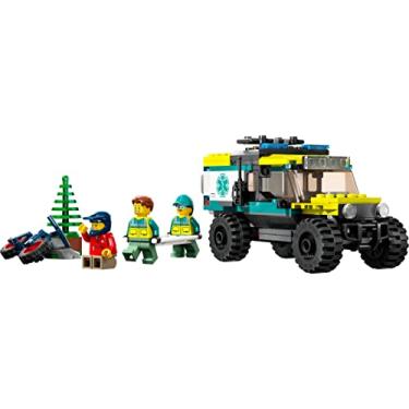 Imagem de LEGO 40582 City 4x4 Off-Road Ambulance Rescue Limited Edition 2023 Set 6+ 162 Pieces with Cool Off-Road Vehicle and 3 Minfigures, Yellow Green and Red as Main Colours_AB