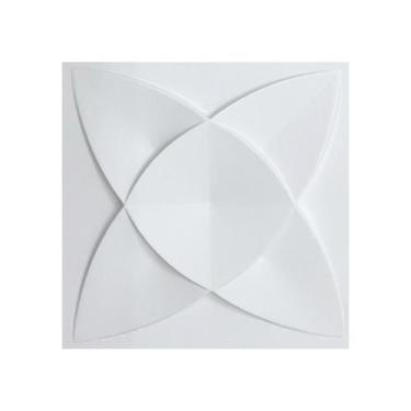 Imagem de Kit 10 Placas Branco PVC 3D Revestimento Parede 25cm  - inove papéis d