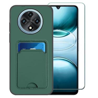 Imagem de Covthch Capa compatível com UMIDIGI G100 com protetor de tela, capa protetora fina de borracha de silicone à prova de choque com slots de cartão de crédito capa carteira compatível com UMIDIGI G100A