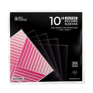 Imagem de BIG FUDGE 20 Pack Vinyl Record Outer Sleeves 10" LP | Durable & Wrinkle-Free | Crystal Clear & Made from High-Density Polypropylene | 3 mm Thick | Fits Most Gatefolds and Double LPs