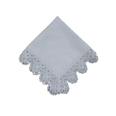 Imagem de Guardanapo Com Renda Branco Pérola 45x45cm