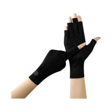 Imagem de Luvas De Algodão Protetor Solar Fino De Cor Sólida anti-UV Antiderrapa