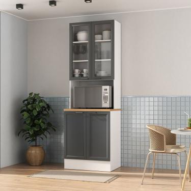 Imagem de Paneleiro Duplo 70cm Soho Cabecasa Madeiramadeira Branco/grafite