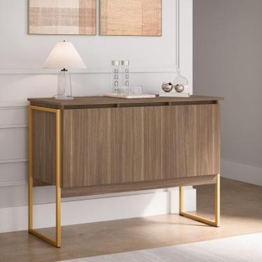 Imagem de Buffet Aparador De Sala Jantar Com Pés Dourado Affara Dourado