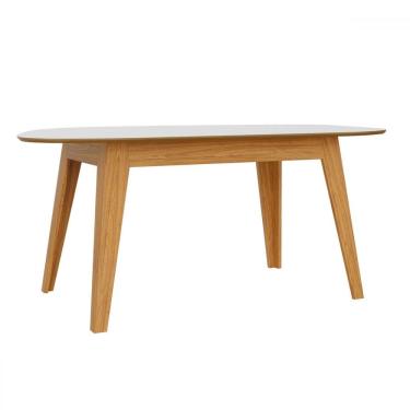 Imagem de Mesa de Madeira 180 Cm Tm88 100% Mdf Off White/Freijó - Dalla Costa