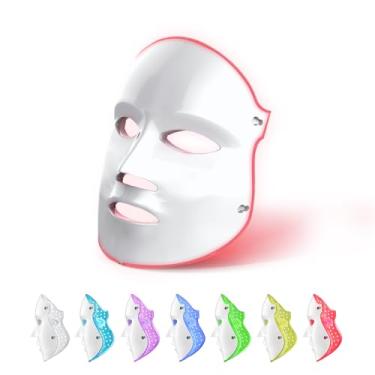 Imagem de Aphrona Máscara Facial De Led Aprovada Pela Fda Para Tratamento Da Pele - Com Luz Azul E Vermelha Photon (Pérola)