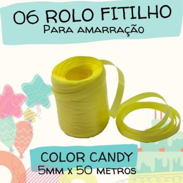 Imagem de Fitilho Rolo 06 unid para Embalagens e Presentes Prático e Versátil - 