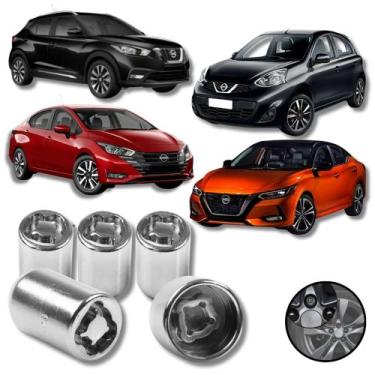 Imagem de Kit 40CRA Porca Antifurto Roda Nissan Kicks March Versa Sentra - Rodaf