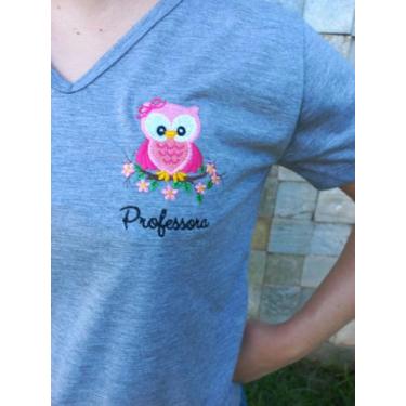 Imagem de Camiseta Feminina Coruja Professora - Aniz Unifit, Cinza, GG