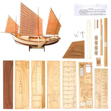 Imagem de GAWEGM Modelo - Kit de montagem de veleiro Shaoxing 1/100 - Kit de construção de modelo de navio de madeira clássicos chineses antigos, para iniciantes