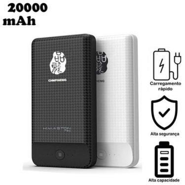 Imagem de Power Bank Pineng 20000mah para Samsung Galaxy J8 - DUDA STORE, Preto