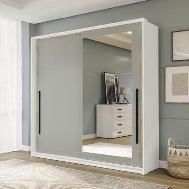 Imagem de Guarda Roupa 180,1cm 2 Portas de Correr com Espelho 240853 Valência Po