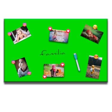 Imagem de Planner Mural Quadro de Fotos Coloridos - Quadro Branco (Verde, 50x80cm)