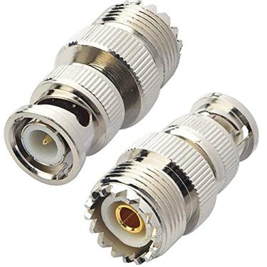 Imagem de Conector boombrie BNC UHF coaxial SO239 UHF fêmea para BNC macho coaxial conector de rádio de baixa perda Ham adaptador coaxial para antenas RF/dispositivos LAN sem fio/cabo coaxial/rádio Wi-Fi pacote com 2
