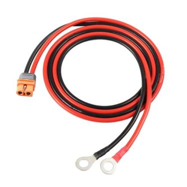 Imagem de XT60i para cabo terminal de anel O, mais de 9A, cabo de extensão 10AWG XT60i fêmea para conector de anel O XT60i-f para baterias Lipo Ecoflow Delta 2 Victron DC/DC Converter Solar Generator (0,5 m)