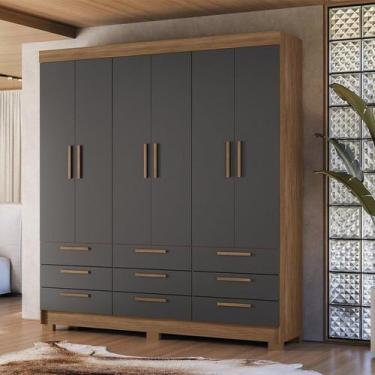 Imagem de Guarda-roupa 6 Portas 9 Gavetas Mdp Colombo - Santos Andirá