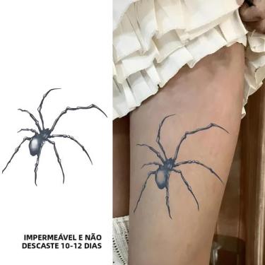 Imagem de Adesivo de Tatuagem de Aranha - À Prova D'Água e de Longa Duração, Kj5