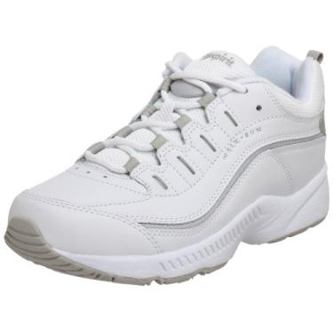 Imagem de Easy Spirit Tênis feminino de caminhada de couro Romy, Branco 131, 6 X-Wide
