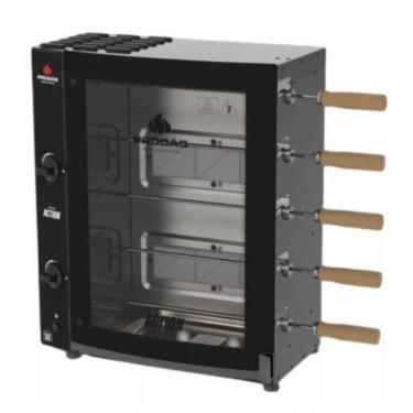 Imagem de Forno Assador Rotativo 5 Espetos Infravermelho a Gás PRAC-05I Action B