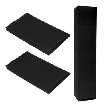 Imagem de KVMORZE Pacote com 2 capas de treliça preta para caixa de 2 m x 20 cm, tecido elástico com integração sem costura, fácil instalação, mangas de truss