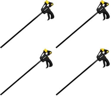 Imagem de Kit-4 Grampos Tipo Sargento de Aperto Rápido 24" Pol 600mm para Marcenaria Fertak